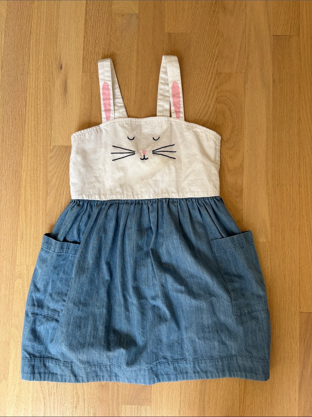 Adorable Hanna Andersson Bunny Dress Sz 6-7